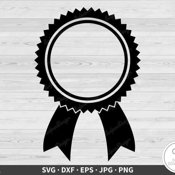 Award Ribbon SVG • Clip Art Cut File Silhouette dxf eps png jpg • Instant Digital Download