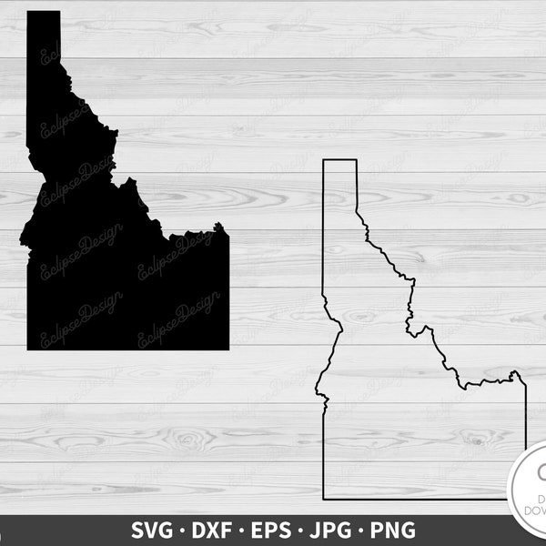 Idaho SVG • State Clip Art Cut File Silhouette dxf eps png jpg • Instant Digital Download
