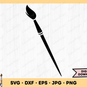 Artist Paintbrush SVG Paintbrush Clip Art Cut File Artist SVG Silhouette Instant Digital Download