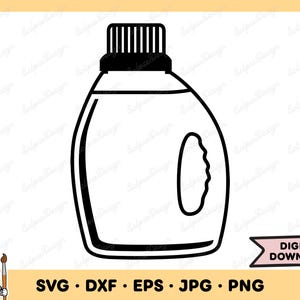 Laundry Detergent SVG Laundry PNG Laundry Clip Art Cut File Silhouette Instant Digital Download