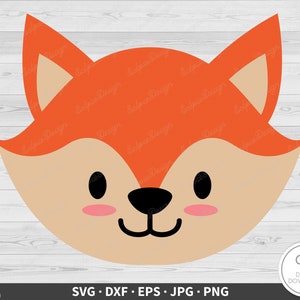 Visage de renard SVG Clip Art couper fichier Silhouette téléchargement numérique instantané dxf eps png jpg