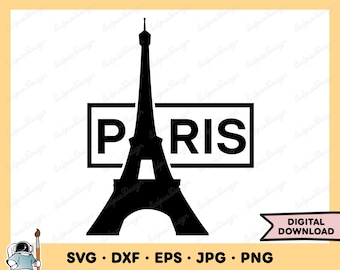 Parigi, Francia, Torre Eiffel, clipart SVG PNG (download digitale immediato)