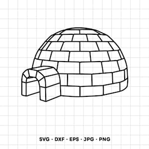 Arktisches Iglu SVG Clipart PNG Cricut Silhouette (Sofortiger digitaler Download)
