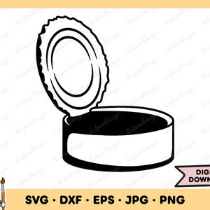 Tuna Can SVG, PNG, Clipart – Silhouette Cut File (Digital Download)