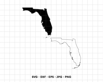 Florida Art State SVG Clipart PNG Cricut Silhouette (Instant Digital Download)
