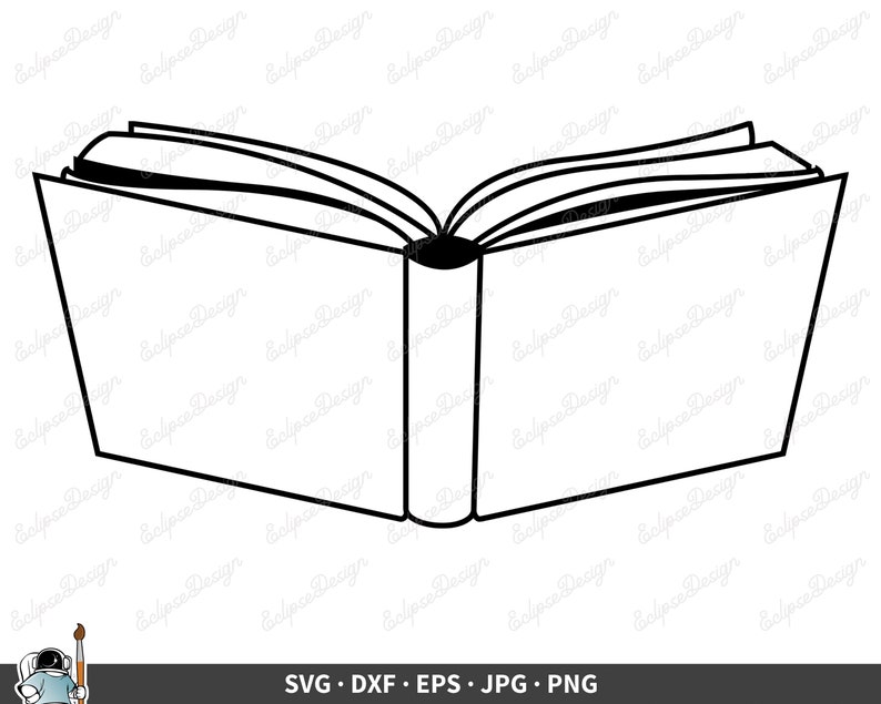 Open Book SVG Reading Vector Book Clipart Book Cricut Book Cut - Etsy ...