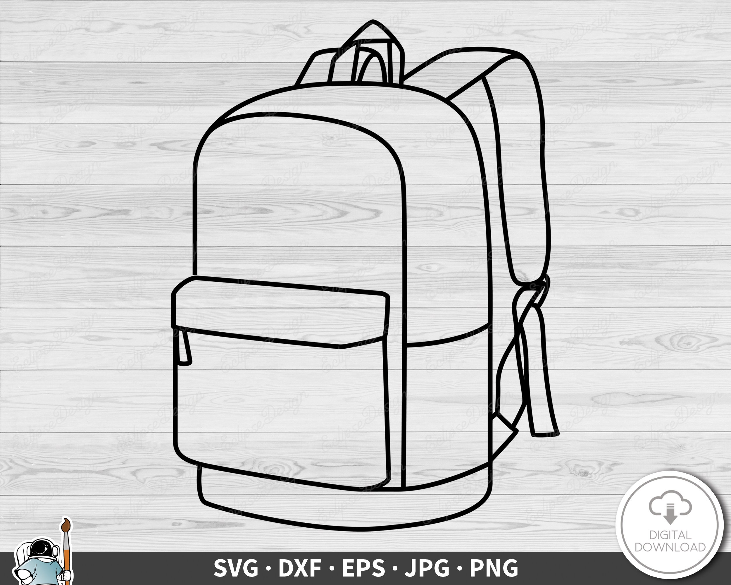 School backpack svg/backpack clipart/backpack svg/backpack  silhouette/backpack cricut cut files/clip art/digital download designs/svg