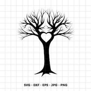 Tree Heart In Memory Of SVG Clipart PNG Cricut Silhouette (Instant Digital Download)