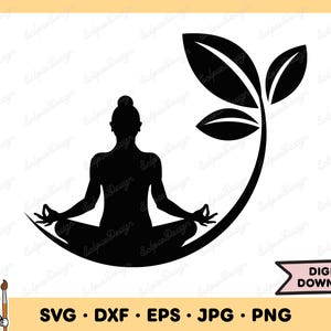 Buddha Yoga SVG Buddha Clip Art Buddha Cut File Buddha SVG Silhouette Instant Digital Download