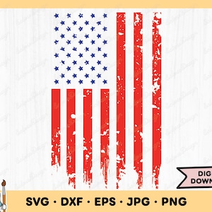 American Flag SVG Flag Clip Art Cut File Flag Silhouette Instant Digital Download