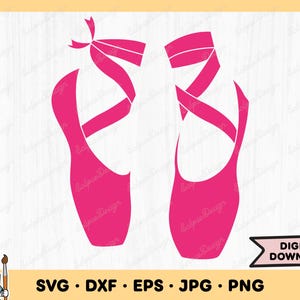 Ballet Shoes SVG Ballerina SVG Ballerina Clip Art Ballerina Cut File Silhouette Instant Digital Download