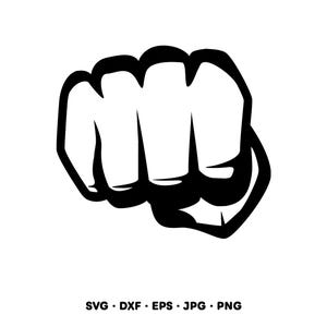 Fist Punch SVG Clipart PNG (Instant Digital Download)