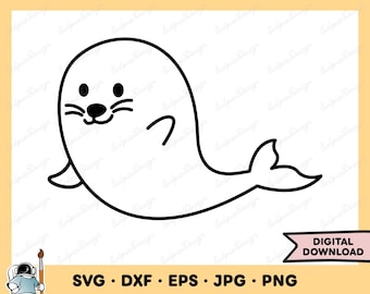 Seal Animal SVG Clipart PNG (Instant Digital Download)