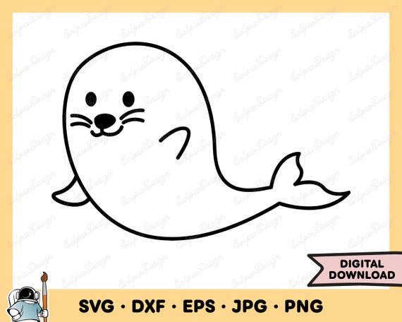 Seal SVG Seal PNG Ocean Life Clip Art Cut File Silhouette Instant Digital Download