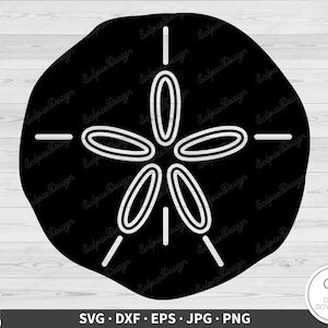 Sand Dollar SVG Ocean and Beach Clip Art Cut File Silhouette Instant Digital Download