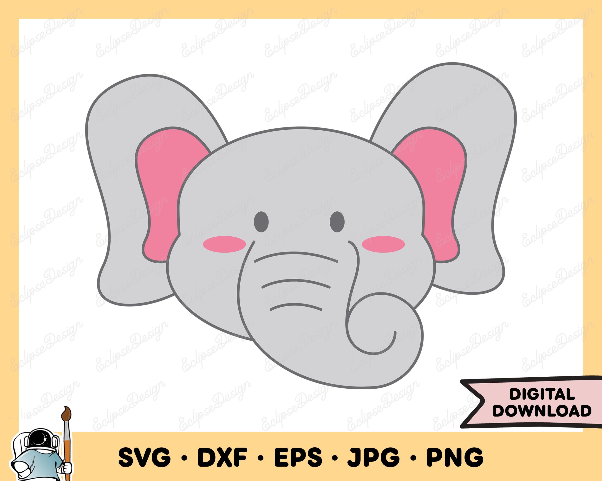 Elefant Gesicht SVG Elefant Clip Art Elefant geschnitten Datei ...