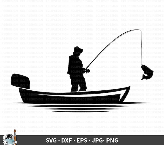 Download Fisherman Svg Fisherman Silhouette Fisherman Clip Art Fish Etsy