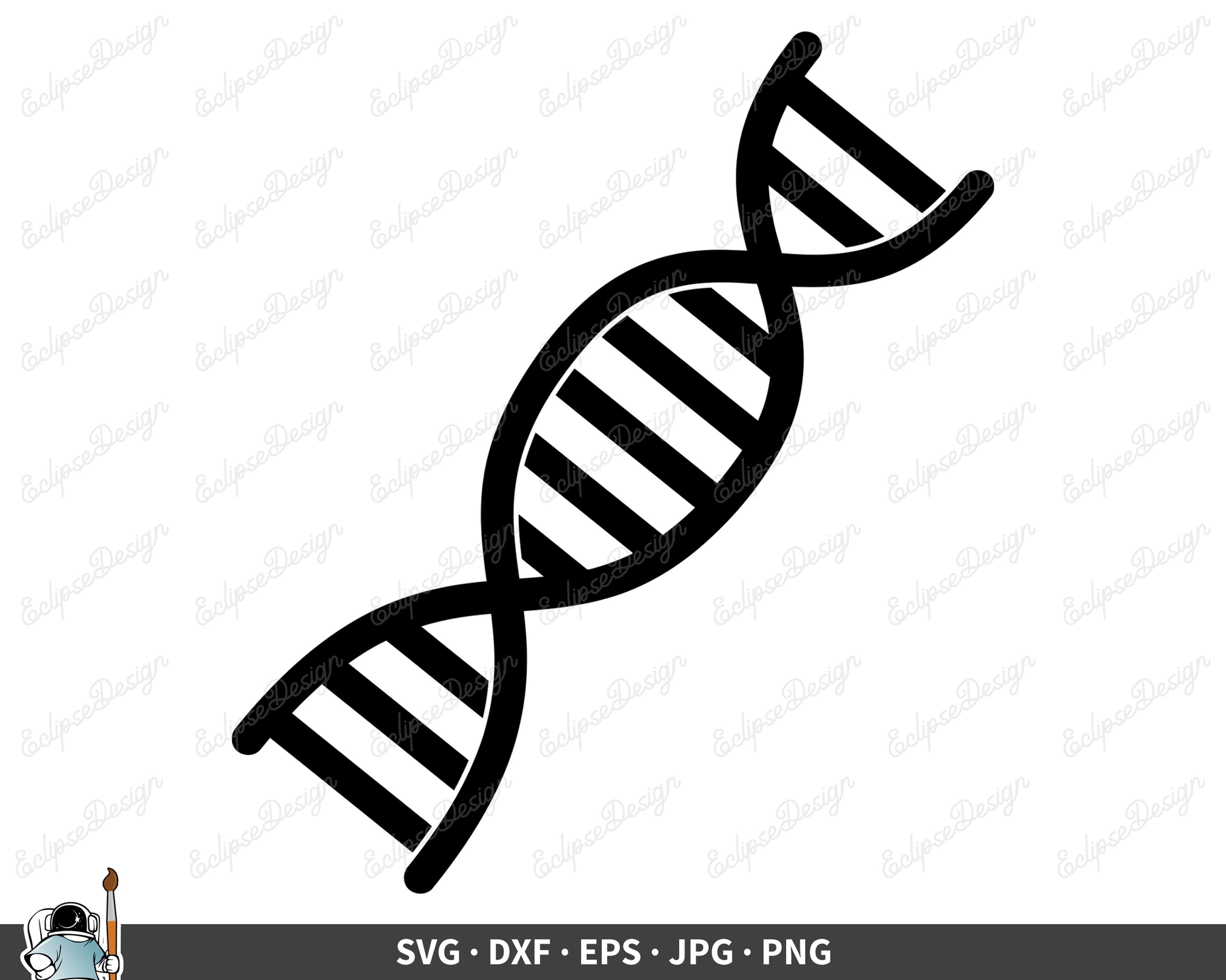 DNA Genetics SVG Science Clip Art Cut File Silhouette Dxf - Etsy Israel