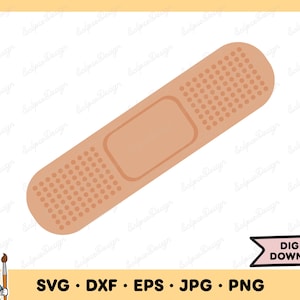 First Aid Bandage SVG Bandage Clip Art Bandage Cut File Silhouette Instant Digital Download
