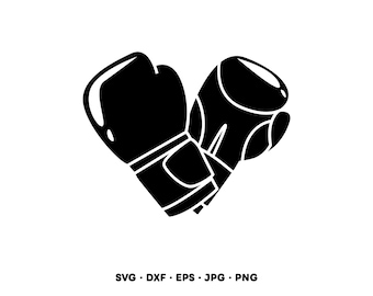 Boxer Boxing Gloves SVG Clipart PNG (Instant Digital Download)