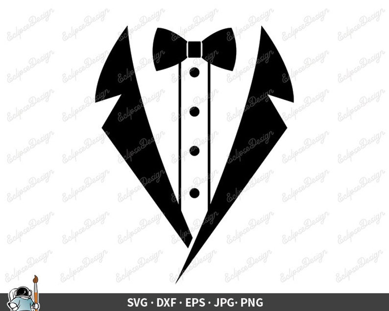 Tuxedo Shirt SVG Tuxedo Svg Bow Tie Clip Art Tuxedo Clipart - Etsy