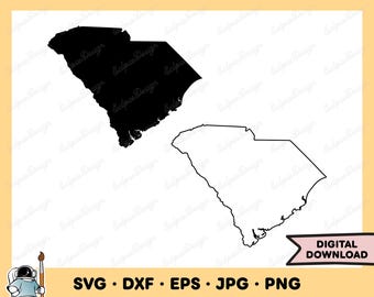 South Carolina SVG Clipart PNG (Instant Digital Download)