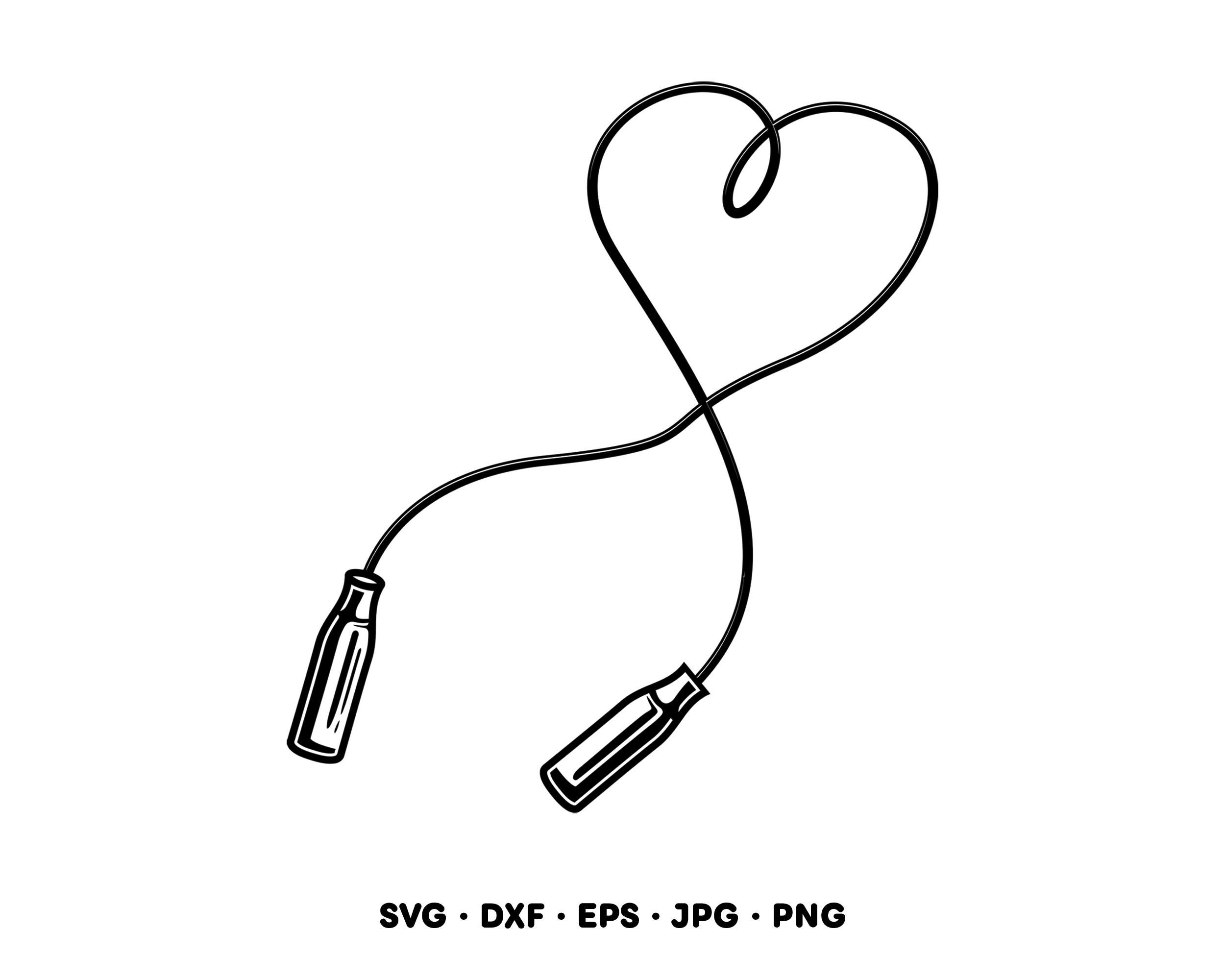 Jump Rope SVG Clipart PNG (instant Digital Download) - Etsy