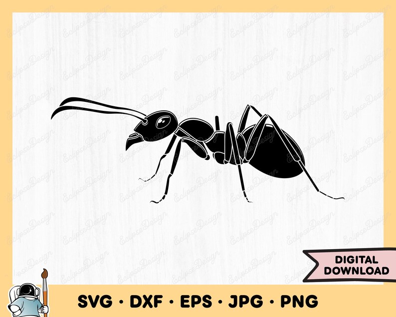 Ant SVG Insect Clip Art Ant Cut File Ant Silhouette Instant Digital ...