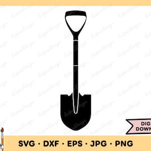 Shovel SVG Shovel PNG Shovel Clip Art Cut File Silhouette Instant Digital Download