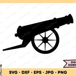 Cannon SVG Cannon Clip Art Cannon Cut File Silhouette Instant Digital Download