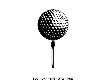 Imágenes prediseñadas de pelota de golf en formato SVG y PNG para Cricut y Silhouette (descarga digital instantánea)