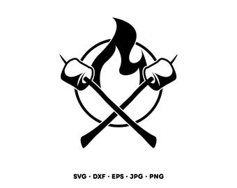 Clipart SVG PNG de guimauve S'mores pour feu de camp (compatible Cricut et Silhouette) (Téléchargement numérique instantané)