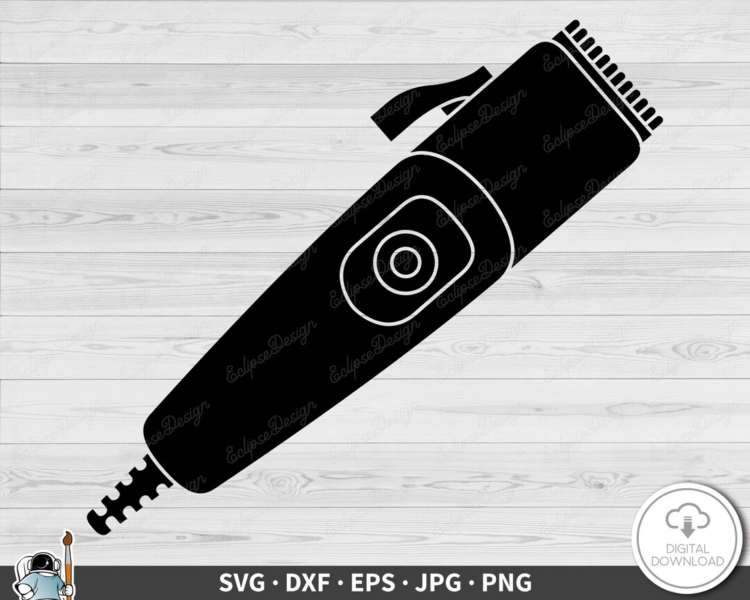 Barber Hair Clippers SVG Clip Art Cut File Silhouette Dxf Eps Png Jpg