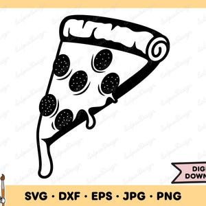 Pizza Slice SVG Pizza Slice PNG Pizza Slice Clip Art Cut File Silhouette Instant Digital Download