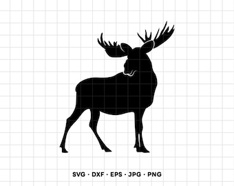 Moose Canada Animal SVG Clipart PNG Cricut Silhouette (Instant Digital Download)