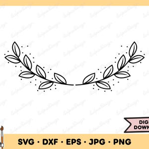 Foglia di alloro SVG Alloro PNG Alloro Clip Art File di taglio Silhouette Download digitale istantaneo