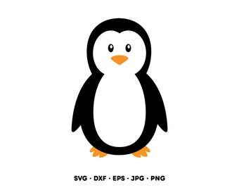 Penguin SVG Clipart PNG (Instant Digital Download)