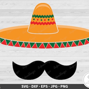 Sombrero SVG Mexico Fiesta Clip Art Cut File Silhouette Instant Digital Download