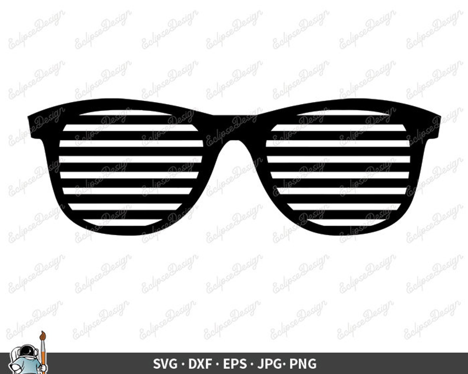 Striped Sunglasses SVG Sunglasses Vector Sunglass Clipart - Etsy