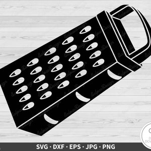 Cheese Grater SVG • Clip Art Cut File Silhouette dxf eps png jpg • Instant Digital Download