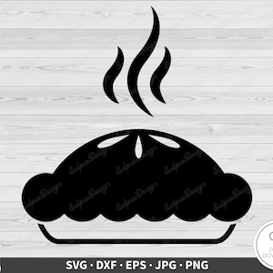 Warm Pie SVG Apple or Cherry Thanksgiving Clip Art Cut File Silhouette Instant Digital Download