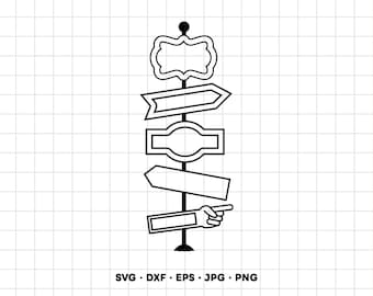 Segnaletica stradale SVG Clipart PNG Cricut Silhouette (Download digitale immediato)
