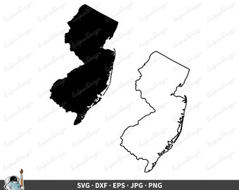 New Jersey Silhouette Svg - Etsy