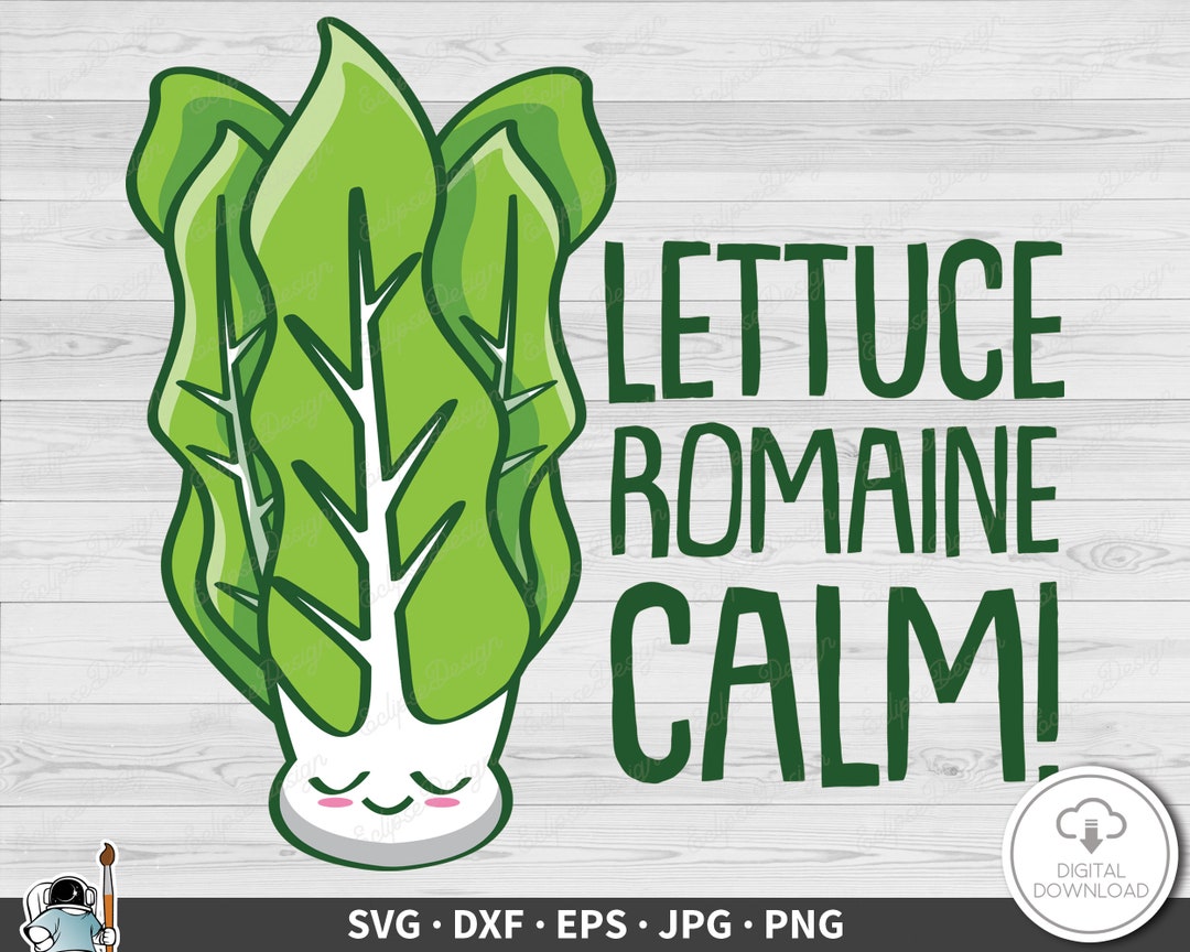 Lettuce Romaine Calm SVG Clip Art Cut File Silhouette Instant Digital ...