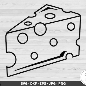 Swiss Cheese SVG Clip Art Cut File Silhouette Instant Digital Download