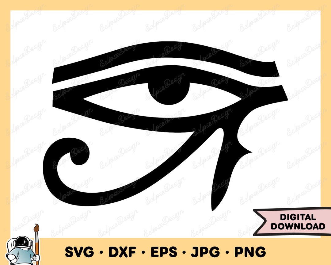 Egyptian Eye of Horus Hieroglyphs SVG Clipart PNG (instant Digital ...