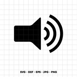 Lautstärke-Symbol SVG Clipart PNG Cricut Silhouette (Sofortiger digitaler Download)