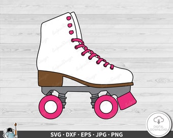 Roller Skate SVG • Clip Art Cut File Silhouette dxf eps png jpg • Instant Digital Download