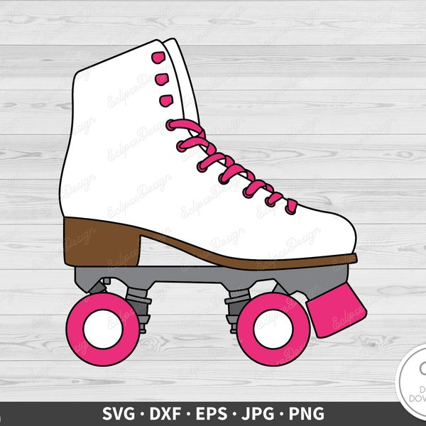 Roller Skate SVG • Clip Art Cut File Silhouette dxf eps png jpg • Instant Digital Download