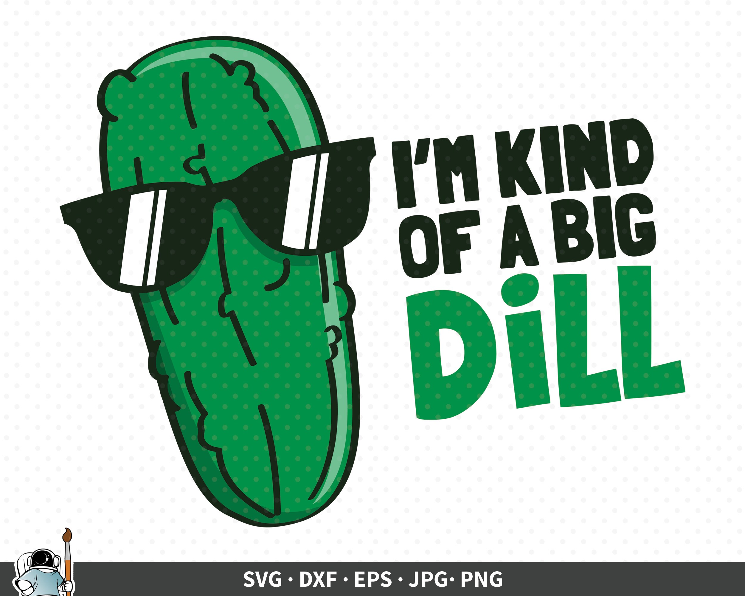 Dill Pickle SVG Art of a Big Dill SVG Pickle Vector Pickle Etsy